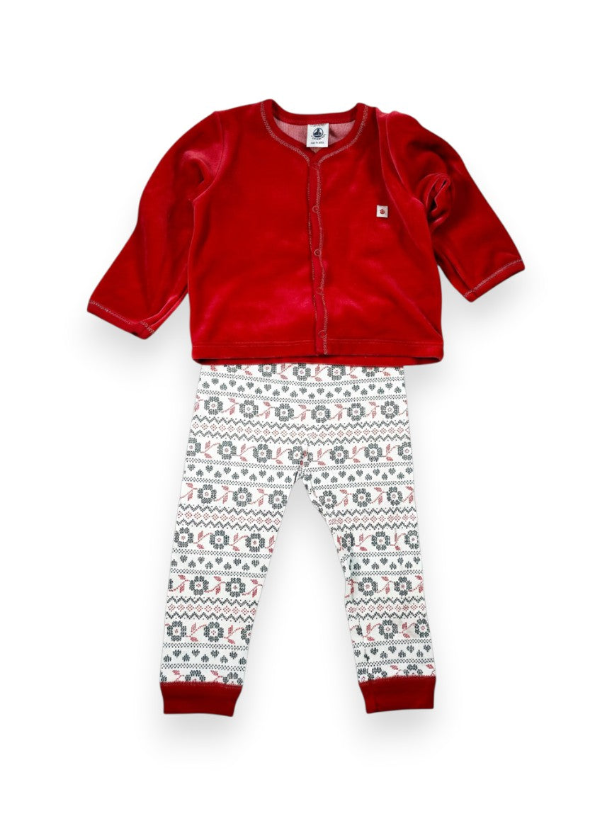 Ensemble cardigan velours legging 12 mois